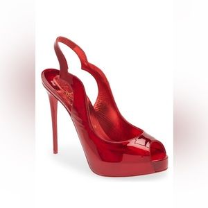 christian louboutin hot chick sling peep toe
